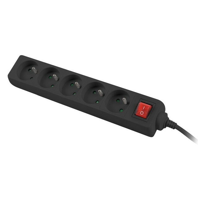 LANBERG  Power strip 1.5m, black
