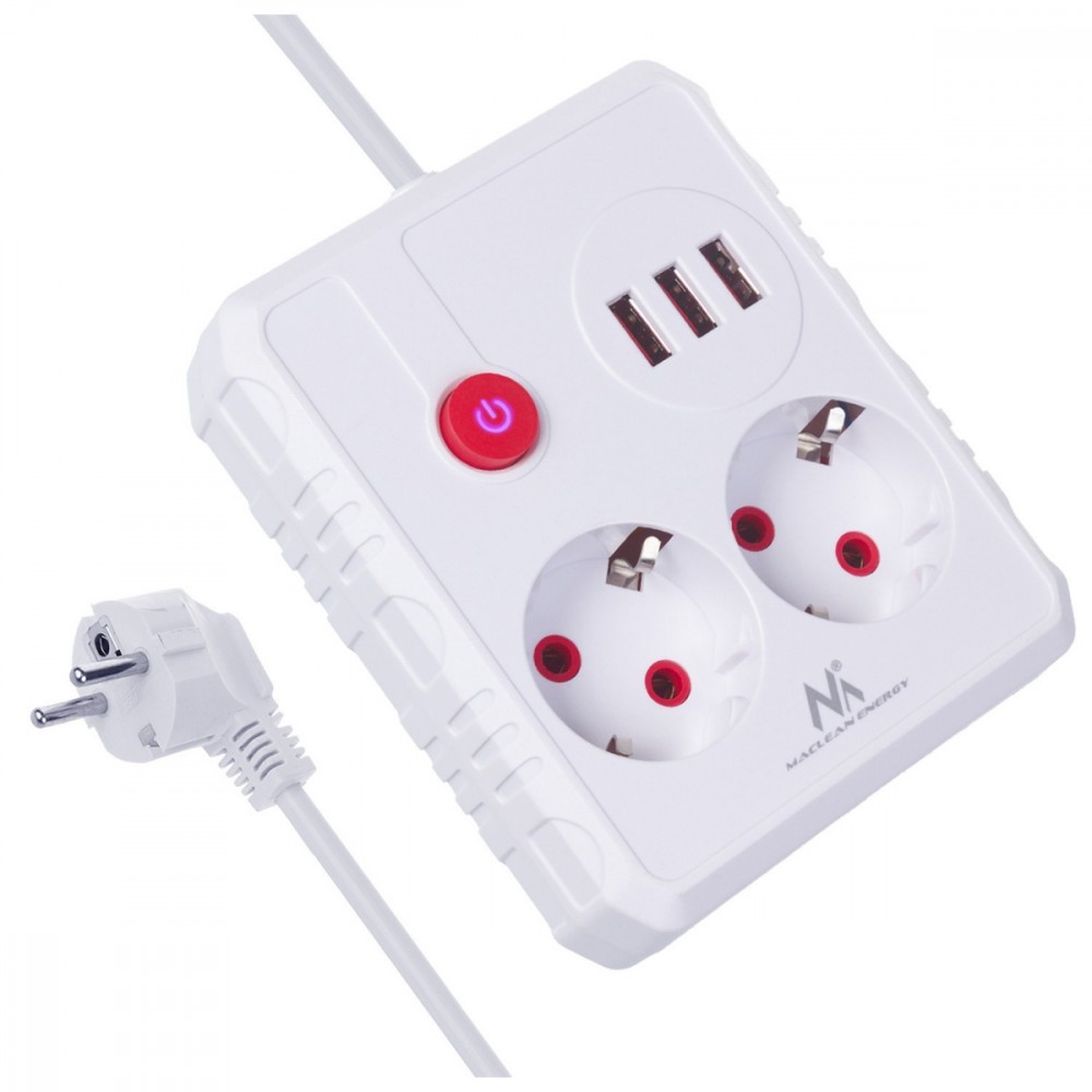 Maclean  Power strip 2 sockets MCE387