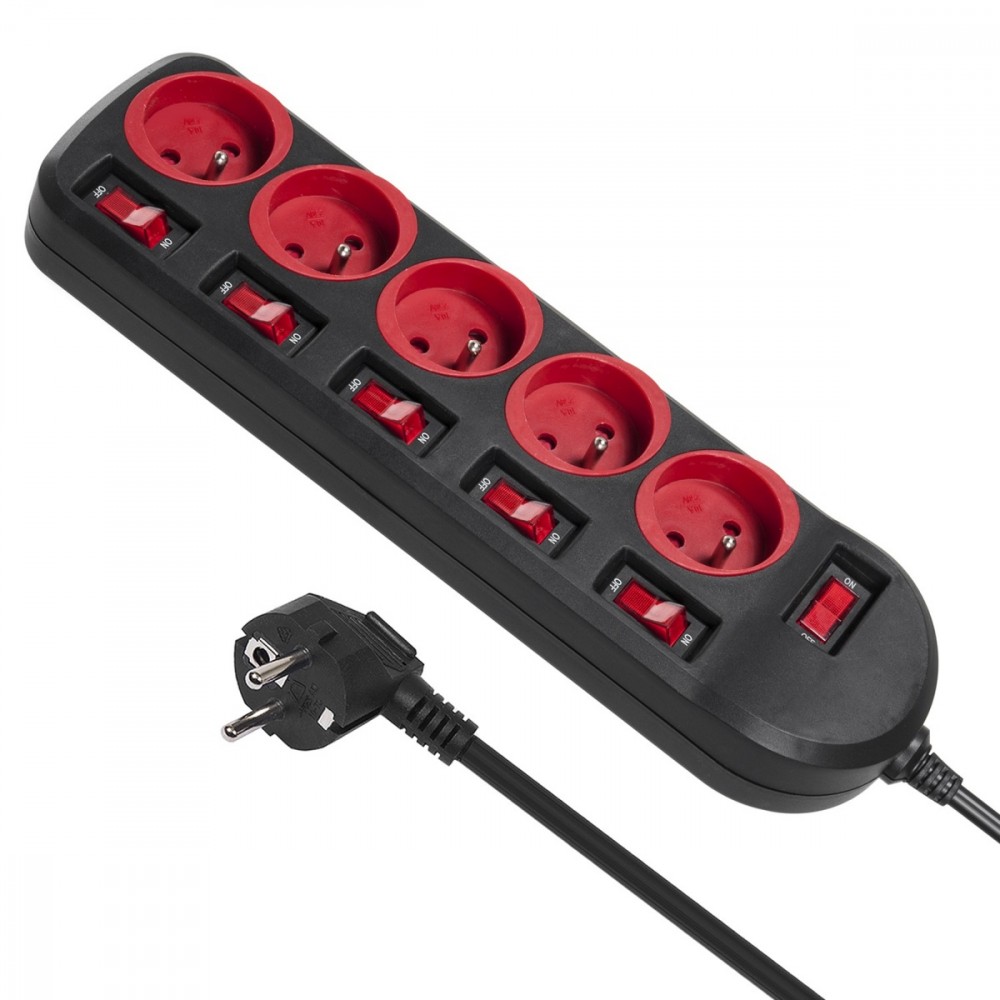 Maclean  Power strip MCE204 5 sockets