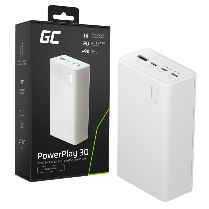 GREEN CELL  Powerbank 30 000mAh, 22