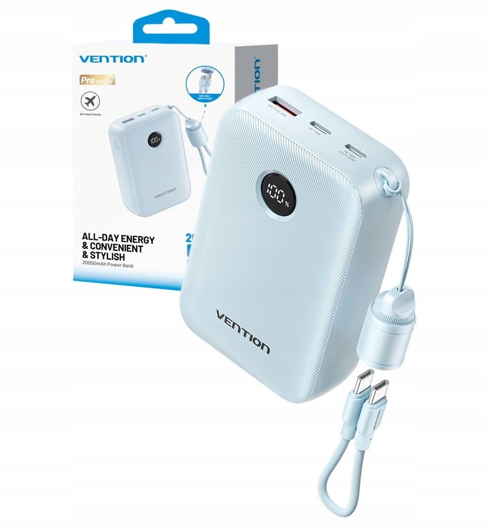 Vention Powerbank 20000mAh 2xUSB-C 1xUSB-A 22