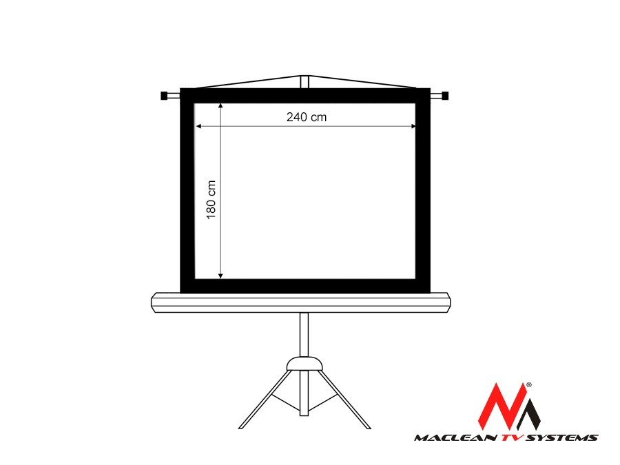 Maclean Projection Screen MC-608 on stand