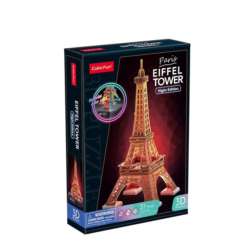 Cubic Fun Puzzles 3D LED Eiffel