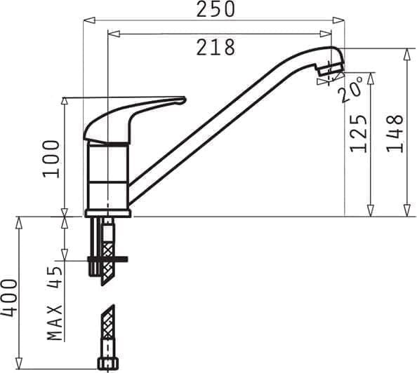 PYRAMIS  ASALIA Kitchen mixer 090918301 Sand