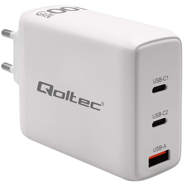 Qoltec GaN 100W charger,5V 20V