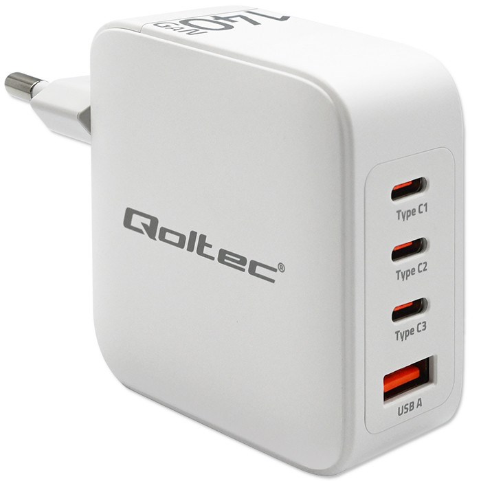 Qoltec GaN 140W charger 5V 20V