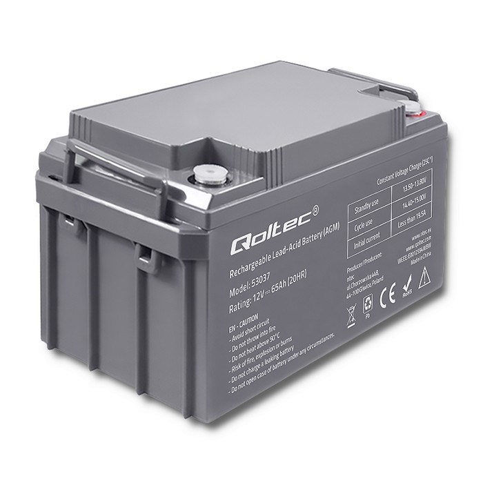 Qoltec Akumulator AGM | 12V |