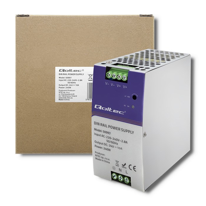 Qoltec Industrial Din Rail Power Supply