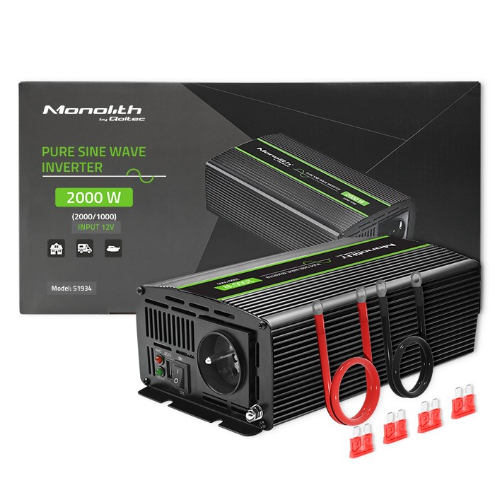 Qoltec Monolith power adapter/inverter Auto 2000