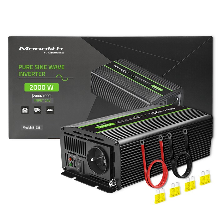 Qoltec Monolith power adapter/inverter Auto 2000