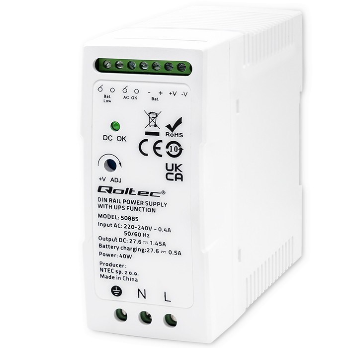 Qoltec  Stable DIN Rail Power Supply
