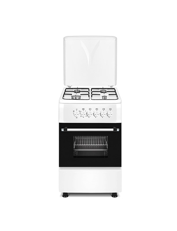 Ravanson KWGE-K550 white gas-electric cooker |