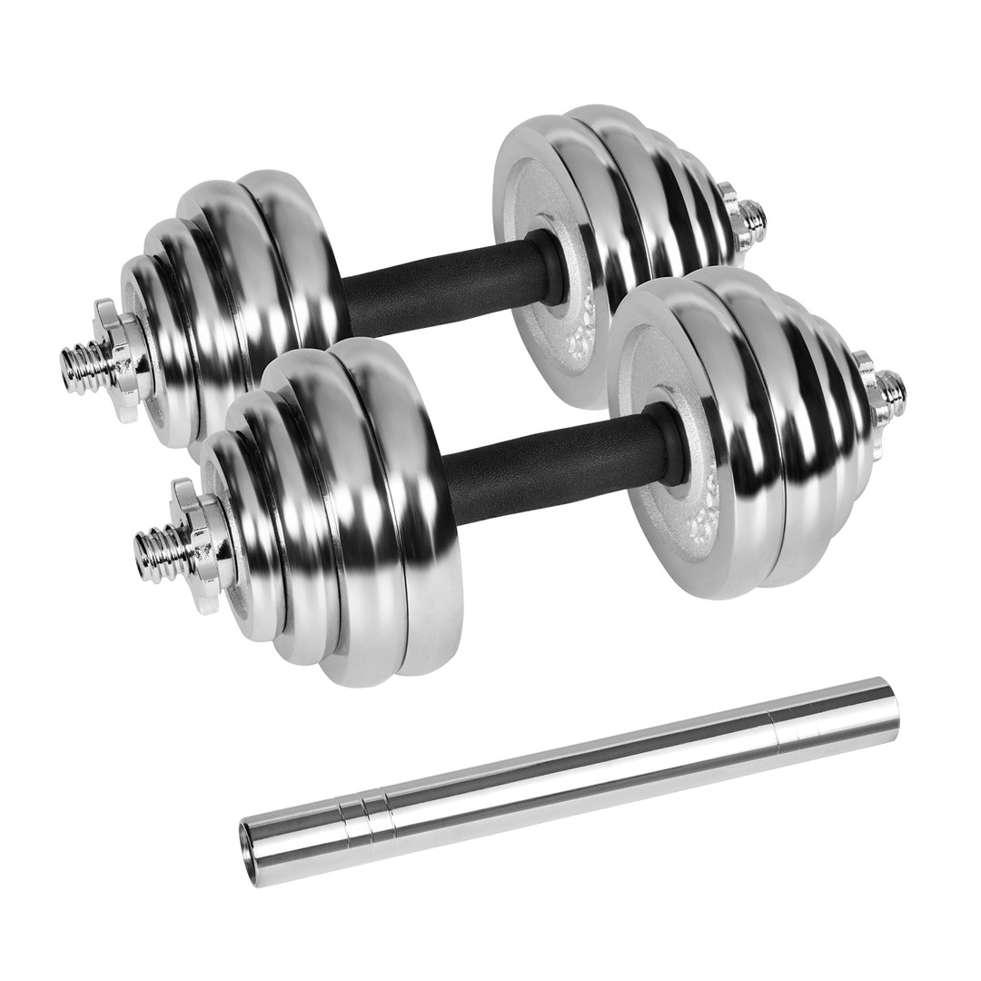 Rebel  ACTIVE Chrome Adjustable Dumbbells in