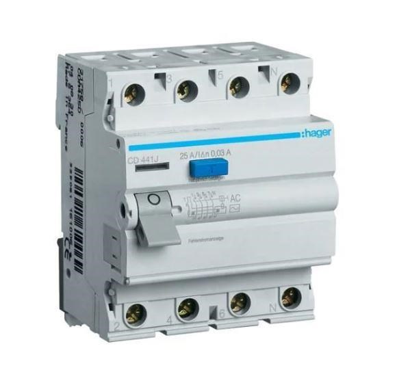 HAGER RELAY CURR LEAK 4P 25