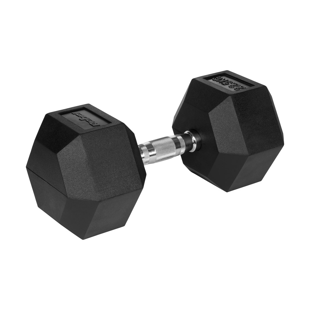 Rebel Rubberized cast iron dumbbell HEX