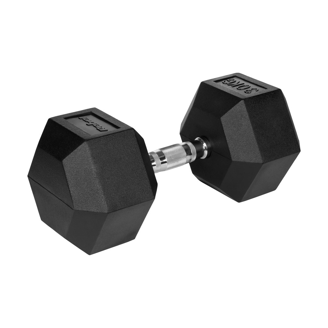 Rebel Rubberized cast iron dumbbell HEX
