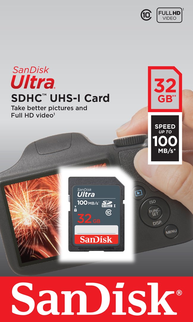 SANDISK Ultra 32GB SDHC Mem Card