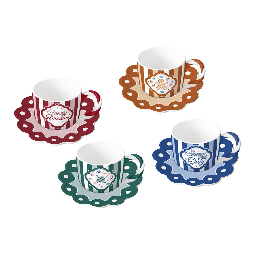 BIALETTI Set of 4 cups and