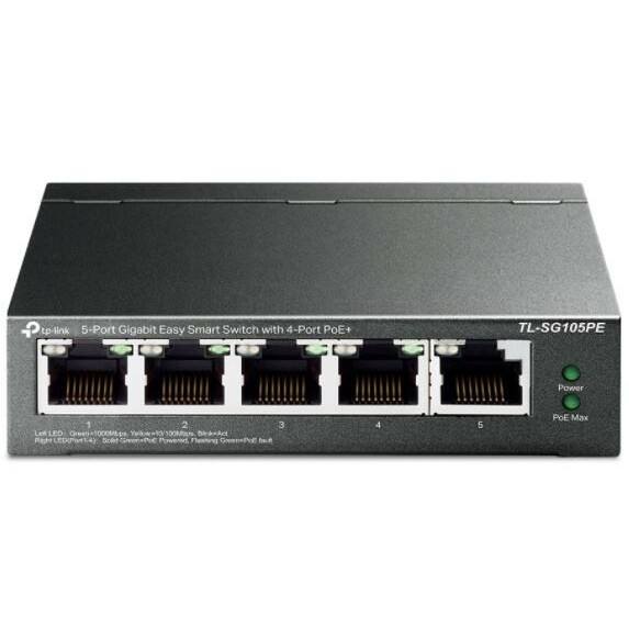 TP-LINK  SG105PE Switch Smart 5xGb (4xPoE+)