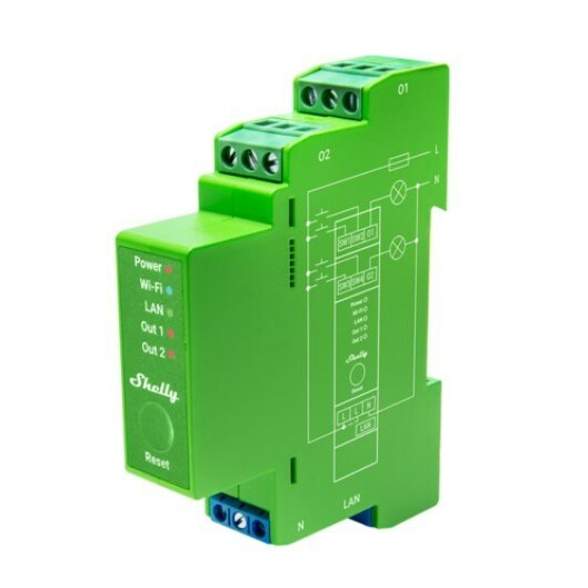 Shelly Pro Dimmer 2PM Built-in Blue