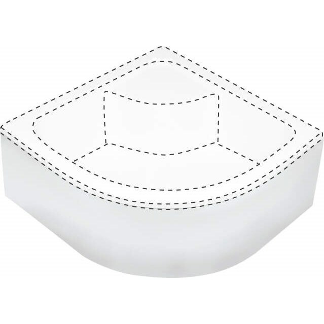 Deante Shower tray cover semicircular 80x80