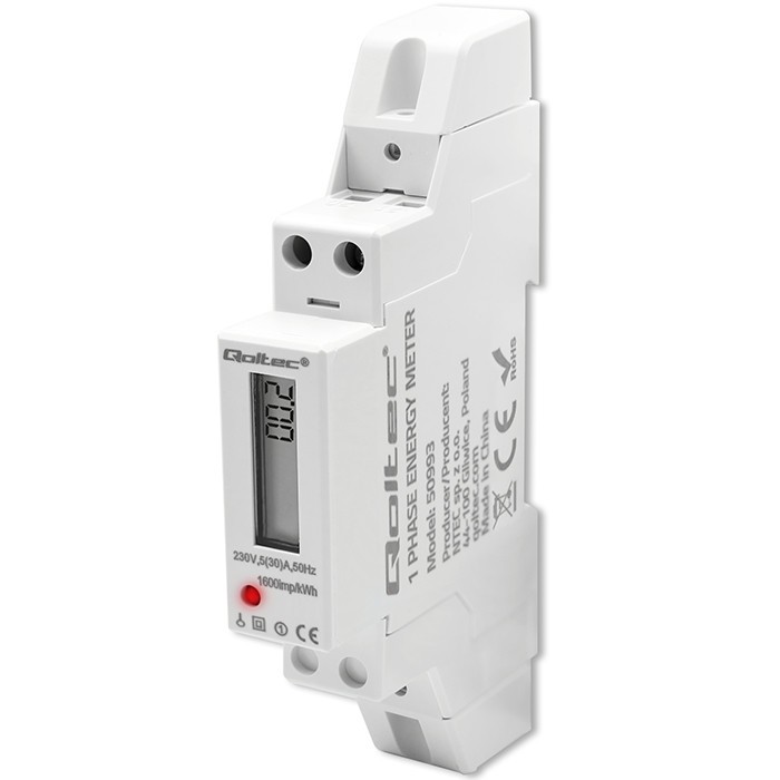 Qoltec Single phase electronic meter DIN