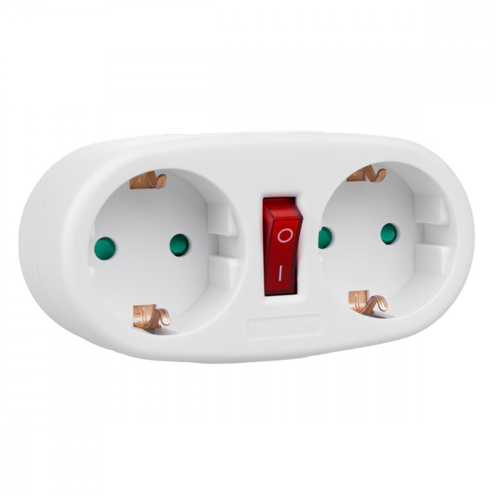 Maclean  Splitter double socket MCE338 typ