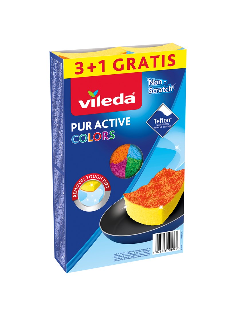 Vileda Sponge Pur Active Colors 4