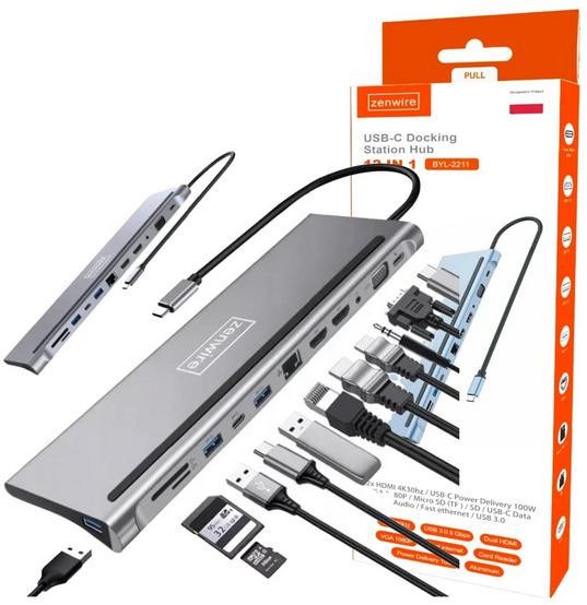Zenwire Stacja/replikator USB-C 12w1 (BYL-2211) |