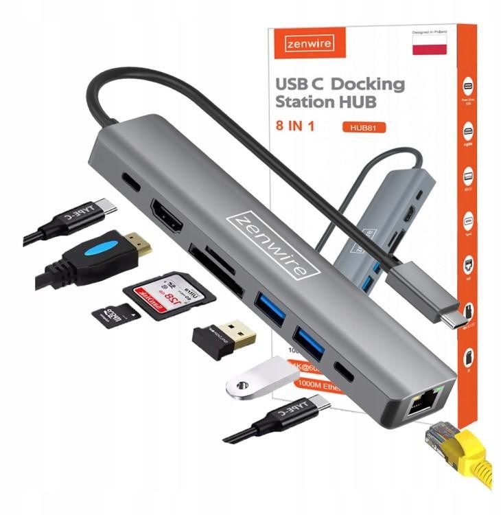Zenwire Stacja/replikator USB-C 8w1 (1246123015) |