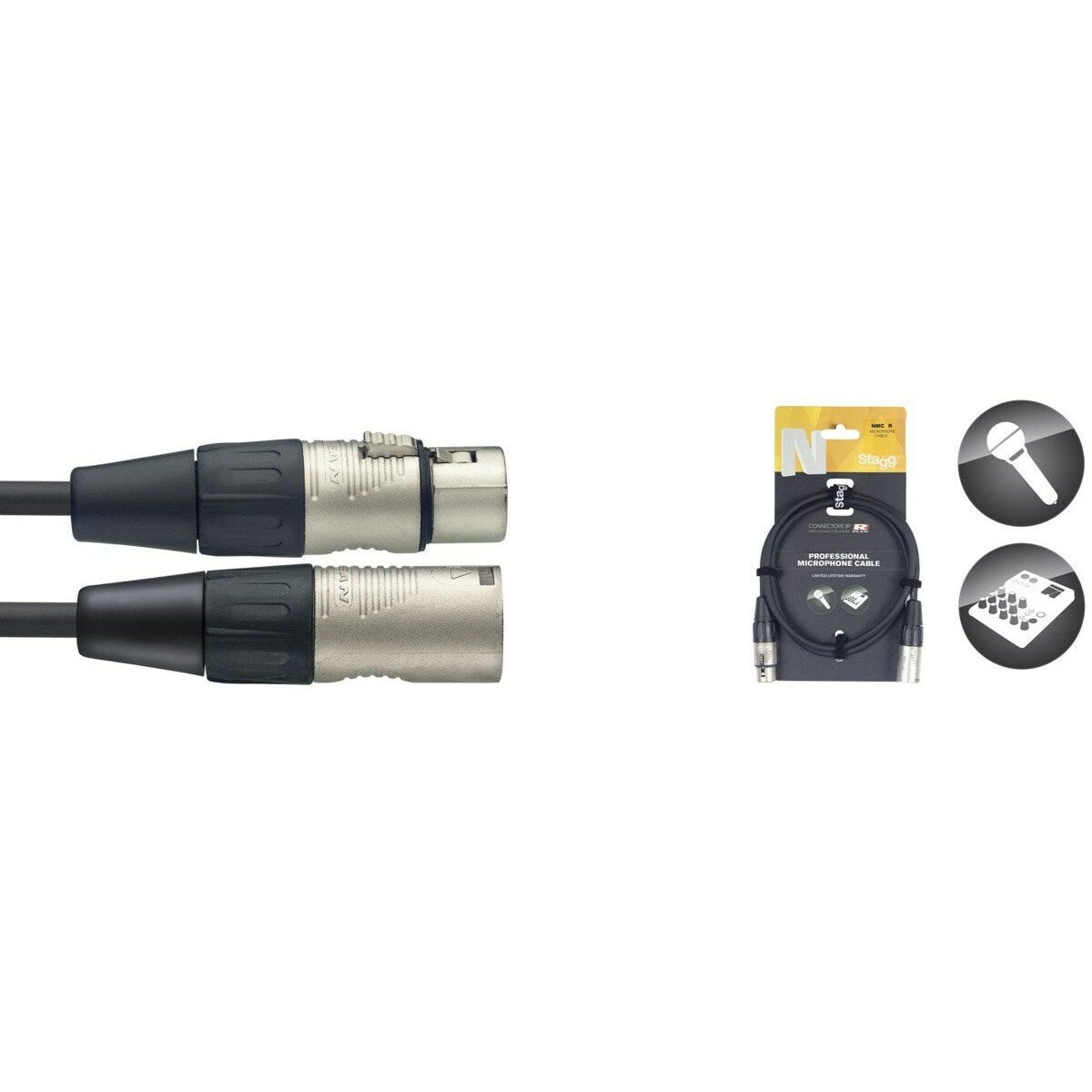 Stagg NMC20R - kabel mikrofonowy XLR