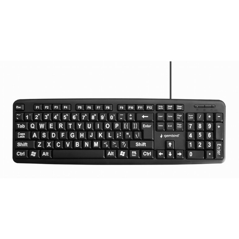 Gembird  Standard keyboard USB for senior