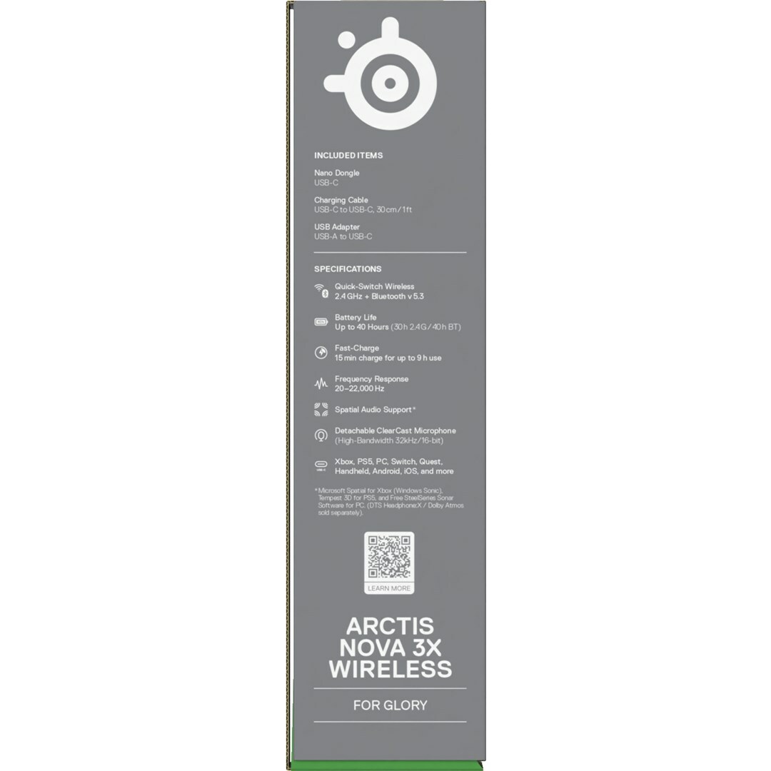 SteelSeries  Arctis Nova 3X Wireless, Black