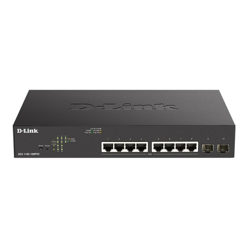 D-Link  Switch DGS-1100-10MPV2 8GE PoE+ 2SFP