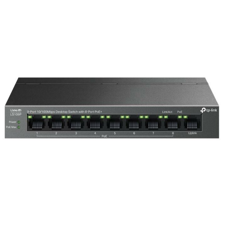 TP-LINK  Switch LS109P 9xGE PoE+ |