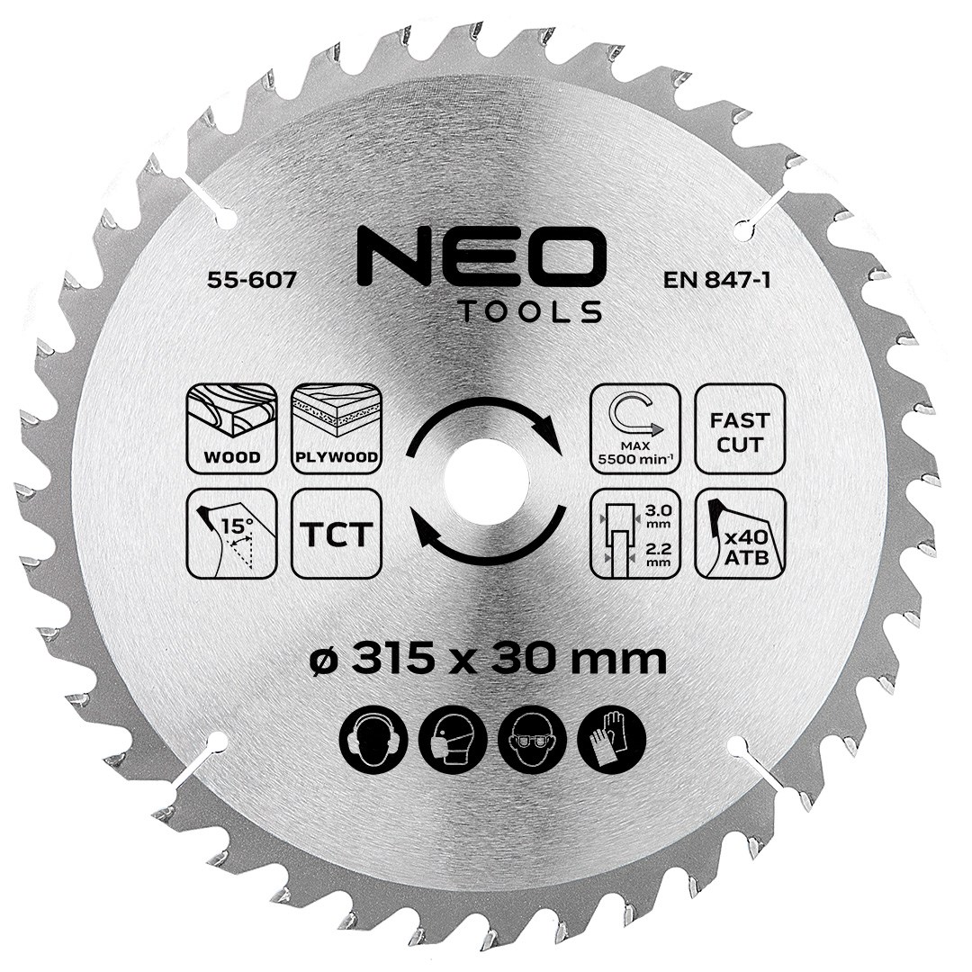 NEO TOOLS Tarcza do pilarki, widiowa