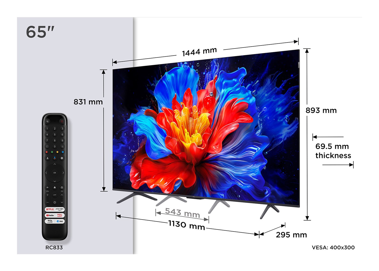 TCL  P8K 65P8K TV 165,1