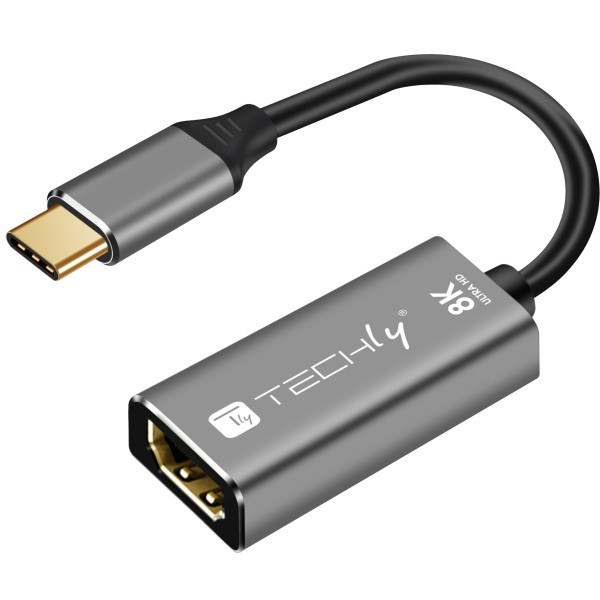 Techly  IADAP-USBC-HDMI8 USB graphics adapter 7680