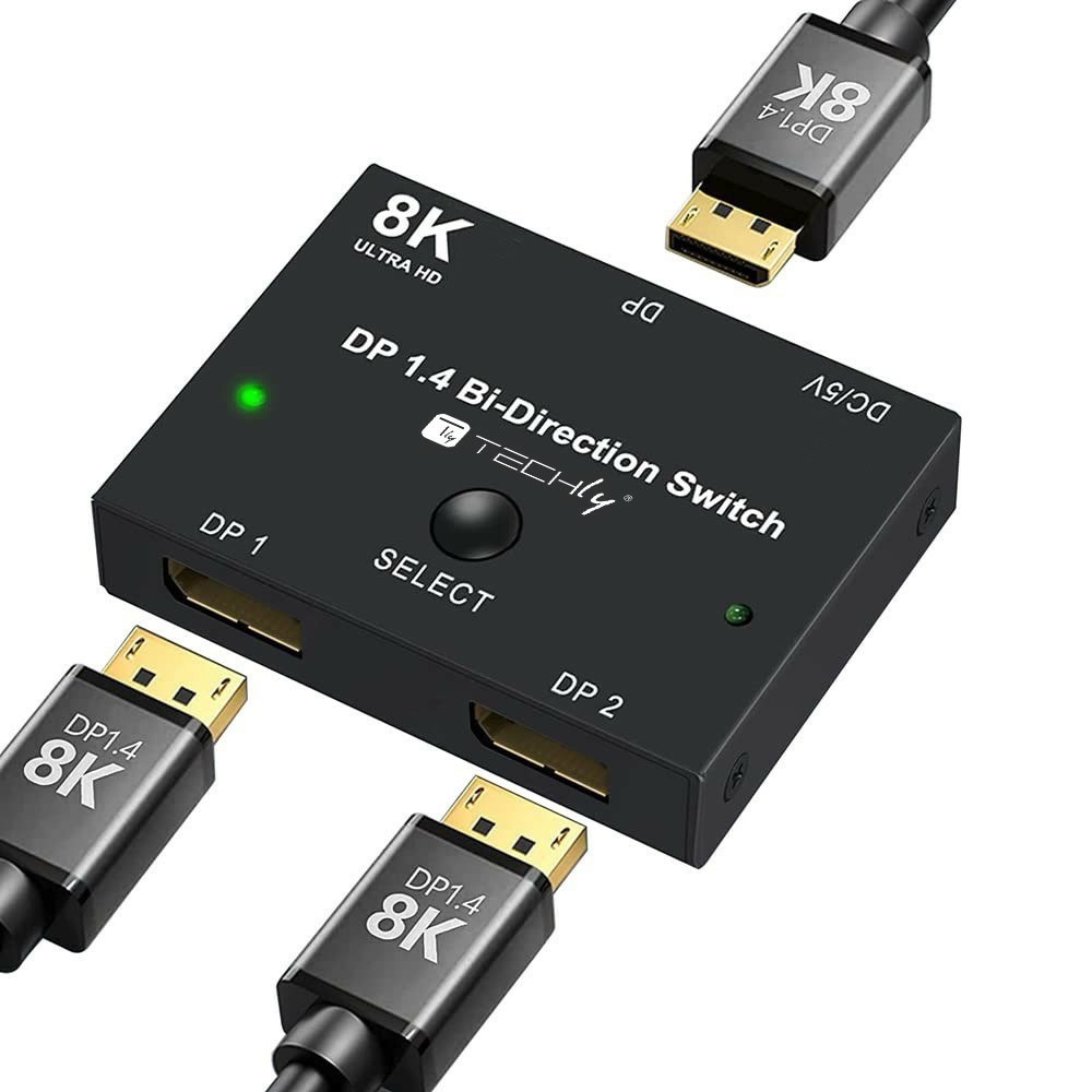 Techly  IDATA-DP-2DP-8KT video switch DisplayPort |