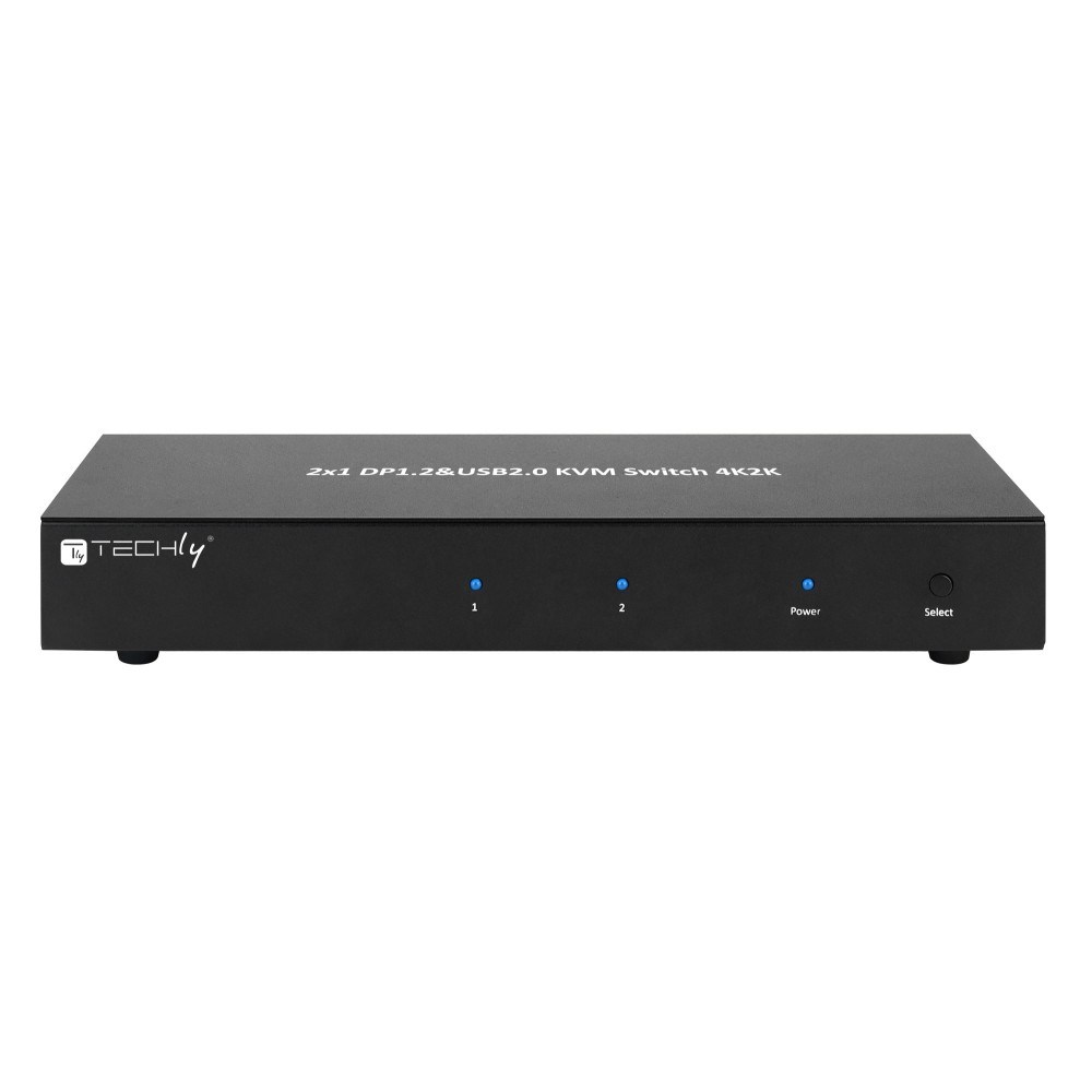 Techly  IDATA DP-KVM2 KVM switch Black