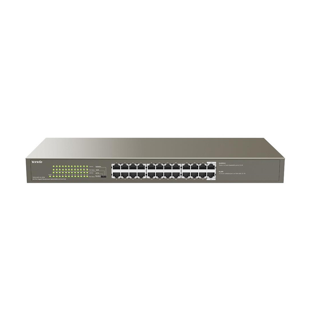 Tenda  TEG1124P-24-250W network switch Unmanaged Gigabit