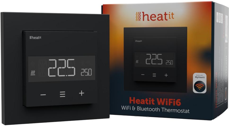 Heatit Termostat  WiFi6 Black Matt Wi-Fi