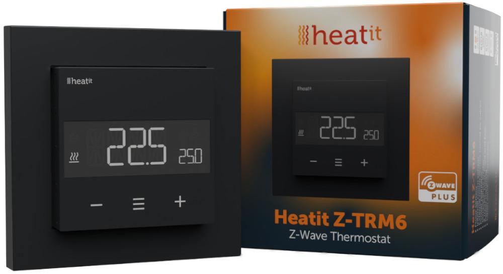 Heatit Termostat  Z-TRM6 Black Matt Z-Wave