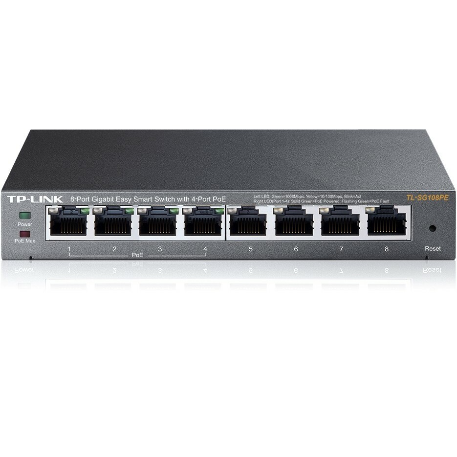TP-LINK  TL-SG108PE Switch Smart 8xGE (4xPoE)