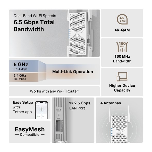 TP-LINK  RE405BE network extender Network repeater