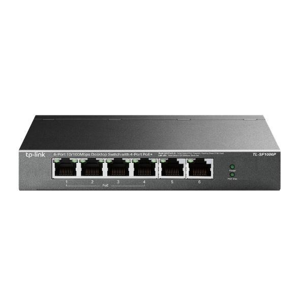 TP-LINK SF1006P switch 6xFE (4xPoE+) |