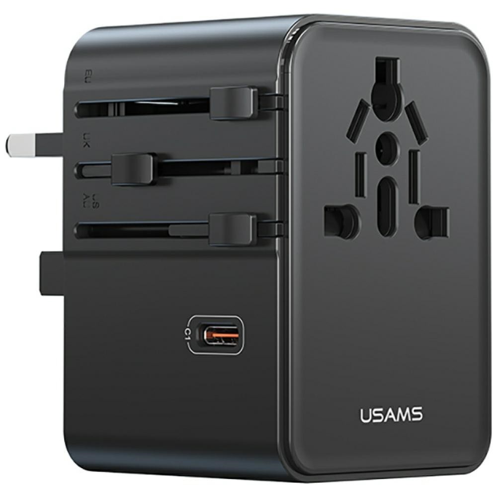 USAMS  Travel adaper 70W US/AU/EU/UK black