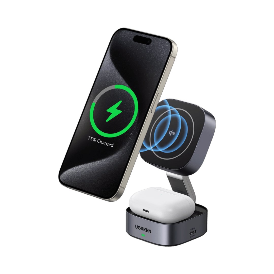 UGREEN  2-in-1 Qi2 Magnetic Foldable Charging