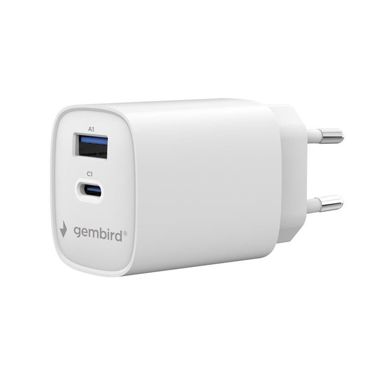 Gembird Universal charger 1xUSB-C/A QC 3