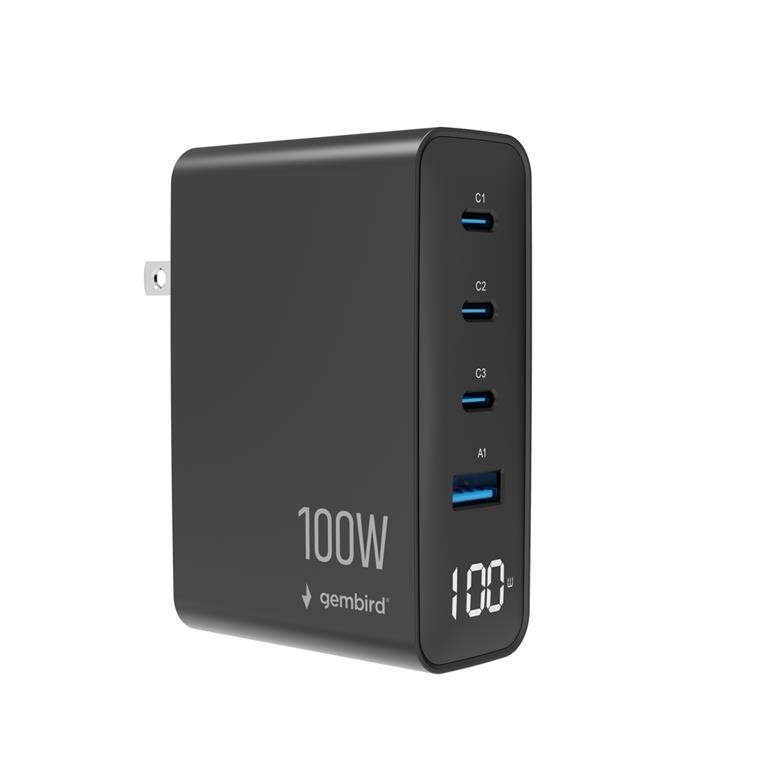 Gembird Universal charger GaN 100W LCD